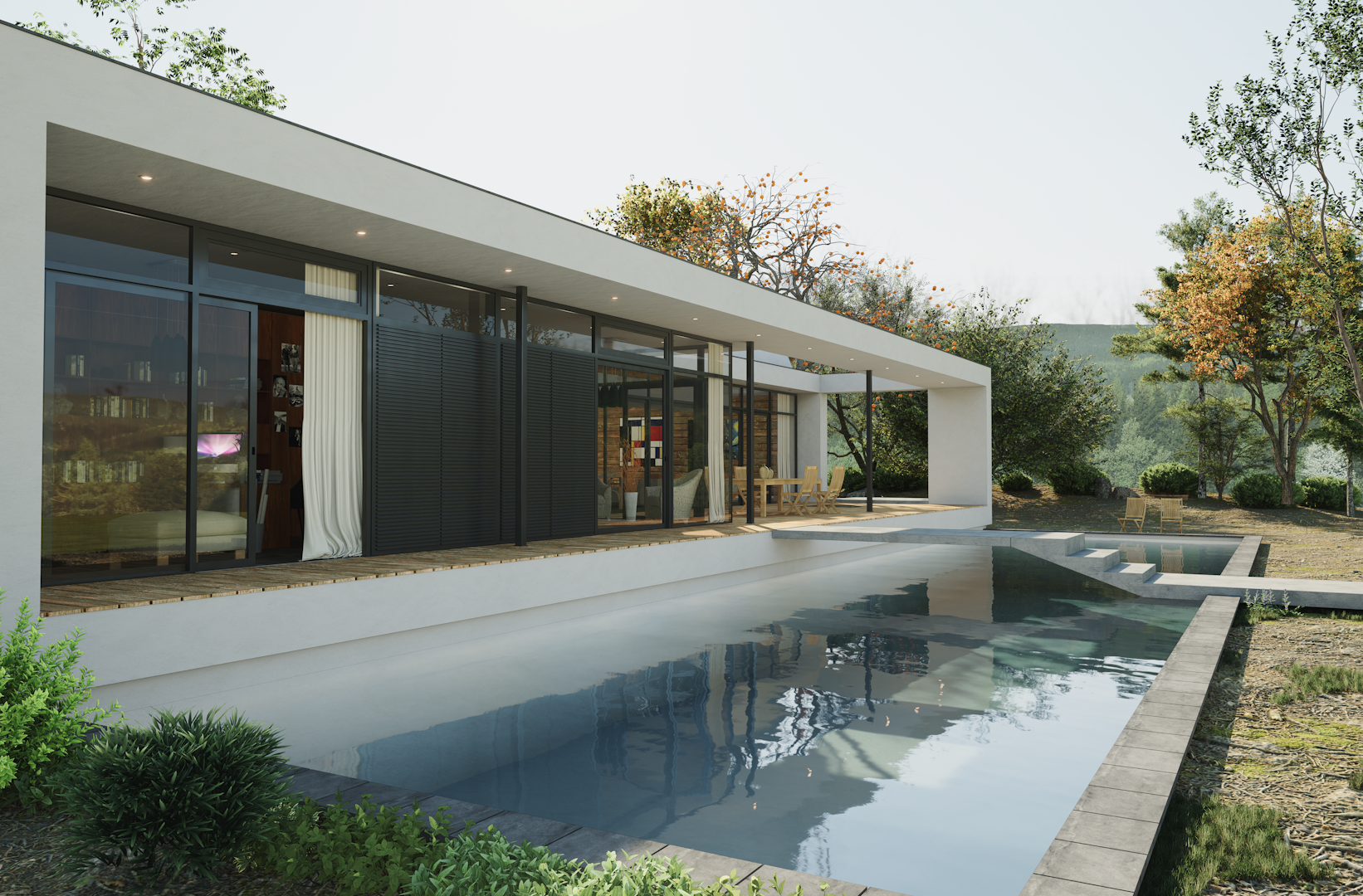 Thin coat render